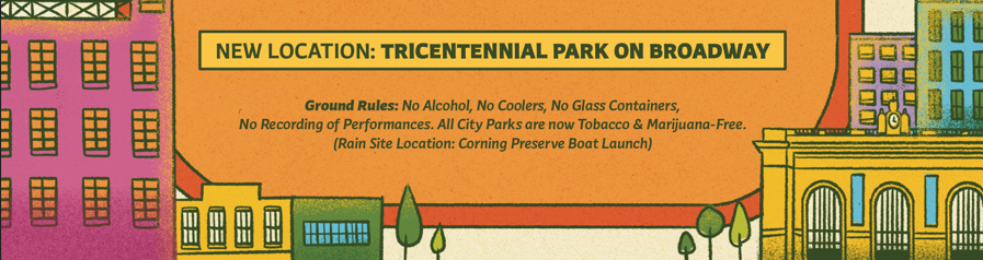 NEW LOCATION: Tricentennial Park on Broadway