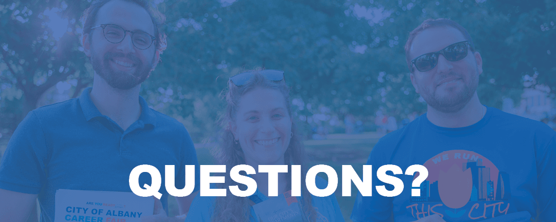 Members of the Human Resources Office recruiting new employees